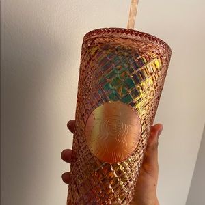 Starbucks rose gold peach jewel cup venti